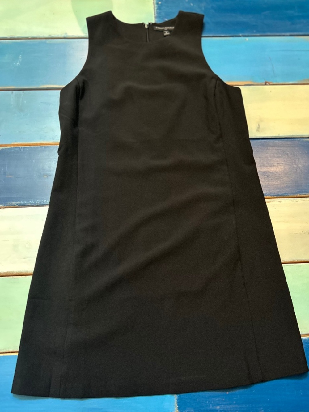 Banana Republic Black Sleeveless Shift Dress Petite 6 Classic Career Office